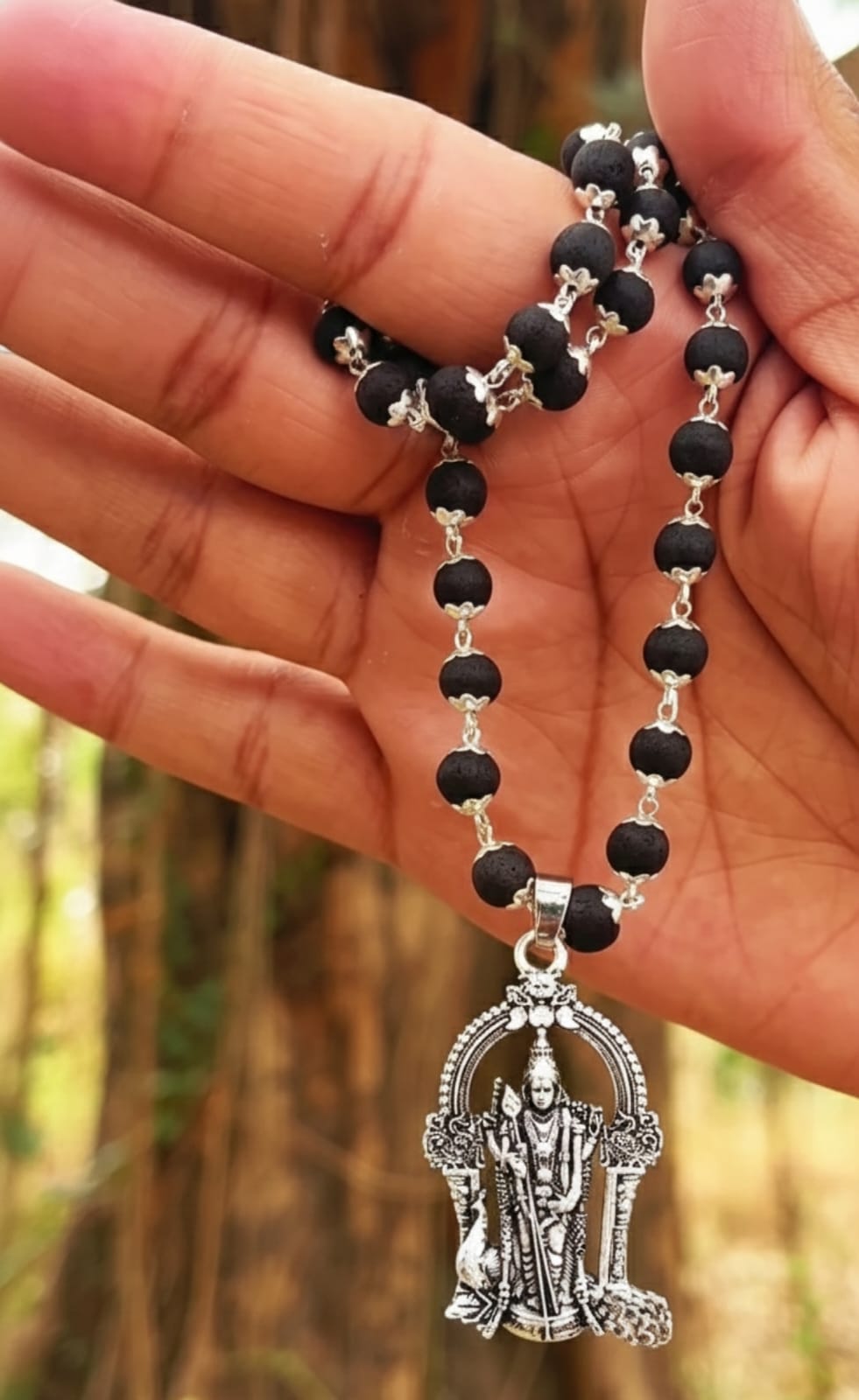 Karungali Mala with Lord Murugan Locket – Taipusam Devotion Edition