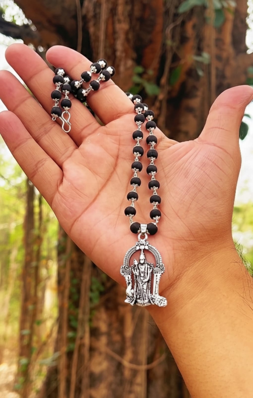 Karungali Mala with Lord Murugan Locket – Taipusam Devotion Edition