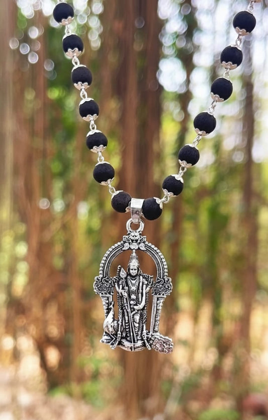 Karungali Mala with Lord Murugan Locket – Taipusam Devotion Edition